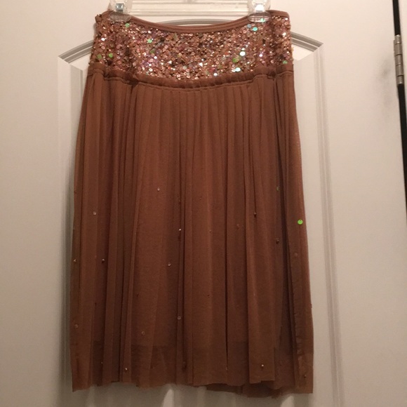 Anthropologie Basil & Maude sequin and tulle Jennifer Aniston skirt - Picture 2 of 9
